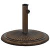 vidaXL Podstawa pod parasol, brązowa, 45x45x30 cm, żeliwo