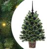 vidaXL Sztuczna choinka z 150 diodami LED Zielony 75 cm PE i PVC