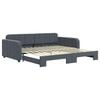 vidaXL Sofa rozsuwana, ciemnoszara, 100x200 cm, aksamit