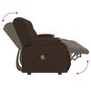 vidaXL Rozkładany fotel masujący z uchwytem, 4-os., brązowy, ekoskóra