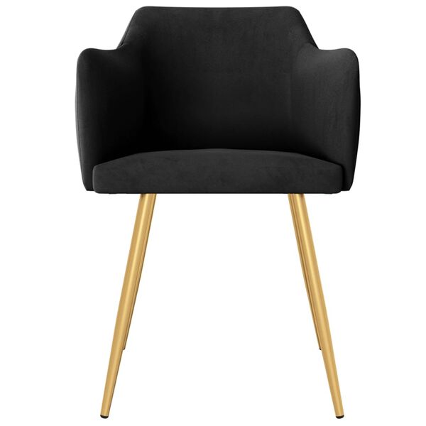 vidaXL Krzesła stołowe, 2 szt., czarne, obite aksamitem