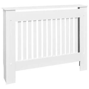vidaXL Biała osłona na kaloryfer, płyta materiał drewnopochodny, 112 cm