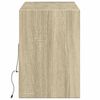 vidaXL Ścienna szafka TV z LED, dąb sonoma, 130x31x45 cm