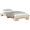 vidaXL Ramka ł&oacute;żka Brązowy 80 x 220 cm Lite drewno sosnowe
