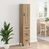 vidaXL Highboard z szufladą Dąb rzemieślniczy 34,5 x 34 x 180 cm