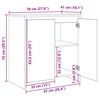 vidaXL Bufet z szufladą 3 pcs Stare drewno 70 x 41 x 75 cm