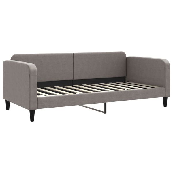 vidaXL Sofa z materacem do spania, kolor taupe, 90x200 cm, tkanina