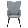 vidaXL Fotel, jasnoszary, obity tkaniną