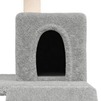 vidaXL Drapak dla kota z sizalowymi słupkami, jasnoszary, 82 cm