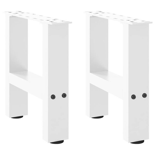 vidaXL Nogi do stolika kawowego Białe 2 szt. 40x(30-31) cm Stal