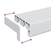 vidaXL Parapet okienny Biały 120 x 15 x 4,5 cm PVC