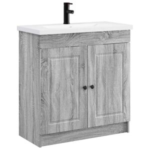 vidaXL Zestaw mebli łazienkowych Szary Sonoma 78,5 x 37,5 x 81 cm