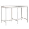 vidaXL Stolik ogrodowy, biały, 159,5x82,5x110 cm, lite drewno sosnowe