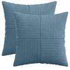 vidaXL Poszewka na poduszkę 2 pcs ALMELO niebieski 40 x 40 cm sztruks