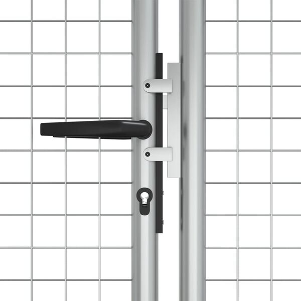 vidaXL Brama ogrodowa ocynkowana stalowa 400x125 cm srebrna