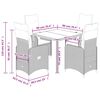 vidaXL 5-cz. zestaw mebli ogrodowych z poduszkami, szary, polirattan