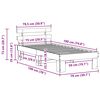 vidaXL Ramka ł&oacute;żka Z zagł&oacute;wkiem Biały 75 x 190 cm Lite drewno sosnowe