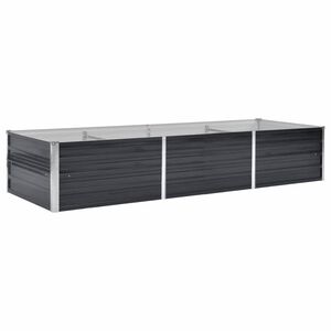 vidaXL Podwyższona donica, antracyt, 240x80x45 cm, galwanizowana stal