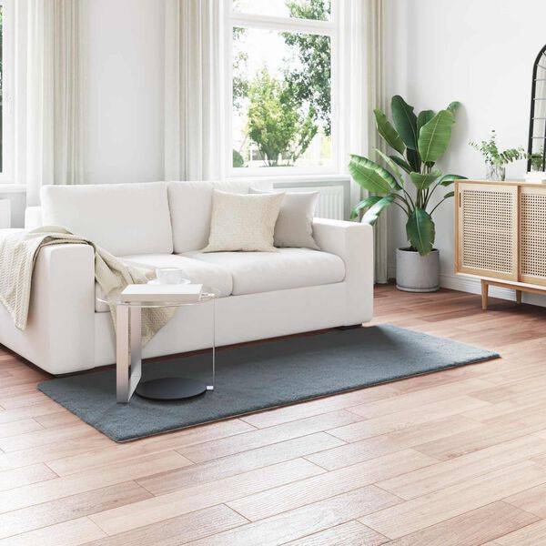 vidaXL Dywan z sztucznego kr&oacute;lika Olite Antracyt 80 x 200 cm Poliester