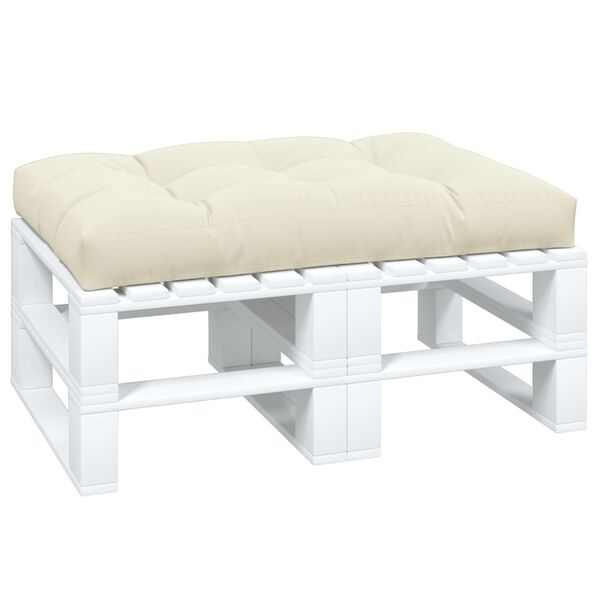 vidaXL Poduszka na paletę, kremowa, 120x80x12 cm, tkanina