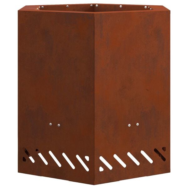 vidaXL Bezdymny kominek ogrodowy Brązowy 48 x 48 x 51 cm