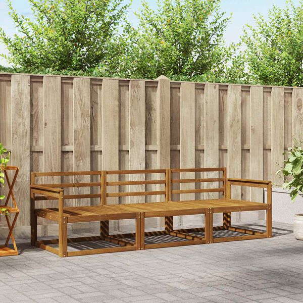 vidaXL Zestaw sof na zewnątrz 3 pcs Naturalny Lite Drewno Akacji