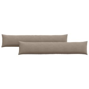 vidaXL Poduszki na sofę 2 pcs Ciemnoszary 200 x 40 cm tkanina