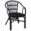 vidaXL Krzesło składane Czarny 58 x 60 x 81 cm rattan