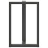 vidaXL Nogi do stołu barowego w kształcie litery T 2 szt. Antracyt 60x35x(90-91) cm Stal