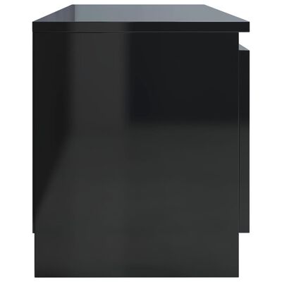 vidaXL Szafka pod TV, wysoki połysk, czarna, 120x30x35,5 cm