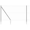 vidaXL Ogrodzenie z słupkami Szary 1.6 x 100 m Stal pokryta PCV