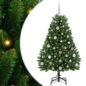 vidaXL Sztuczna choinka 120 cm 150 LED Ciepła biel PVC i stal zielony