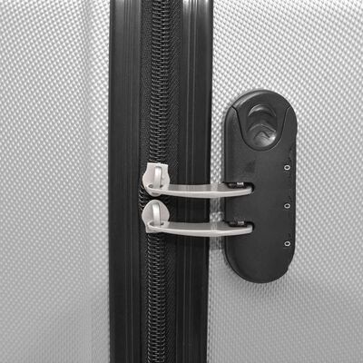 vidaXL Zestaw walizek na kółkach w kolorze srebrnym, 4 szt.