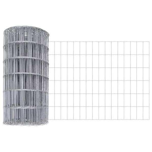 vidaXL Ogrodzenie Euro Srebrny 0.6 x 10 m