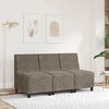 vidaXL Modułowa sofa bez podłokietnik&oacute;w Ciemnoszara 55 cm Sk&oacute;ra syntetyczna zamszowa