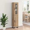 vidaXL Highboard Dąb rzemieślniczy 34,5 x 34 x 180 cm