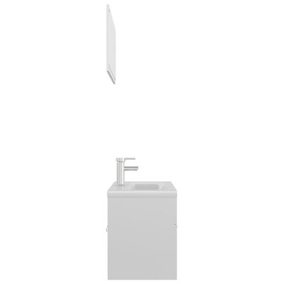 vidaXL Zestaw mebli łazienkowych, biały, wysoki połysk, płyta wiórowa