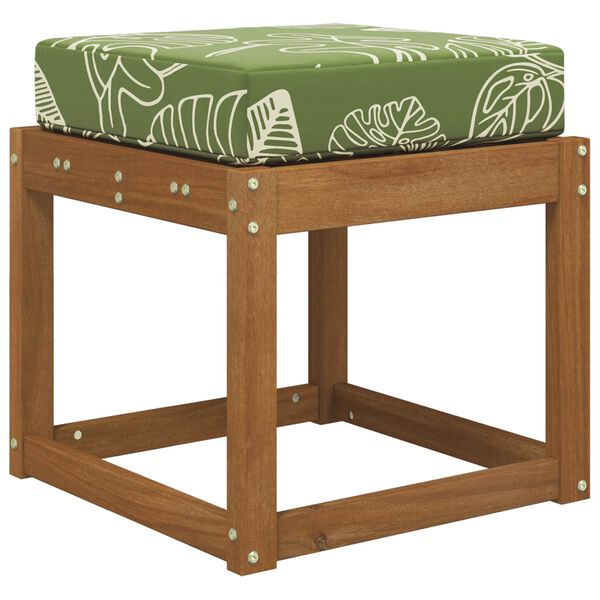 vidaXL Poduszka siedzeniowa na zewnątrz Zielone Liście 40 x 40 x 8 cm