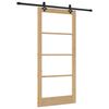 vidaXL Drzwi przesuwne ORKDAL Naturalny i czarny 93 x 202 cm