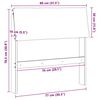 vidaXL Tapicerowane wezgłowie Jasnoszary 80 cm Lite drewno sosnowe
