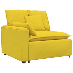 vidaXL Modułowy podłokietnik sofy modułowej z poduszkami jasnoż&oacute;łty