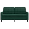 vidaXL Sofa 2-osobowa, ciemnozielona, 140 cm, tapicerowana aksamitem
