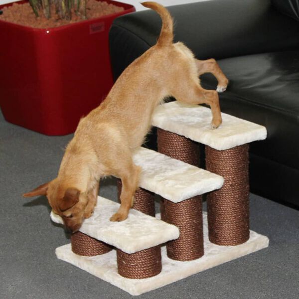 Kerbl Schody dla zwierząt, Easy Climb, 45x35x34 cm, brązowo-beżowe