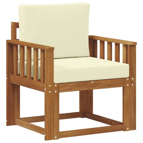 vidaXL Sofa na zewnątrz Lite drewno akacjowe i poliester Naturalny