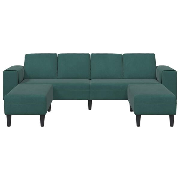 vidaXL Sofa do salonu 3 pcs Ciemna zieleń