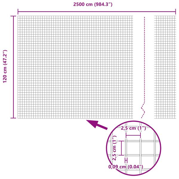 vidaXL Spawana siatka ogrodzeniowa Zielony 1.2 x 25 m