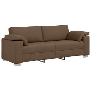 vidaXL Sofa 3-osobowa Brązowy 220 cm tkanina