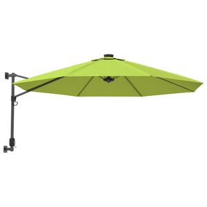 vidaXL Ścienny parasol ogrodowy, zielony, 290 cm