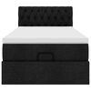 vidaXL Rama ł&oacute;żka otomana z materacem, czarna, 90x190 cm, tkanina