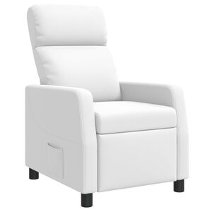 vidaXL Fotel recliner Biały Ekosk&oacute;ra